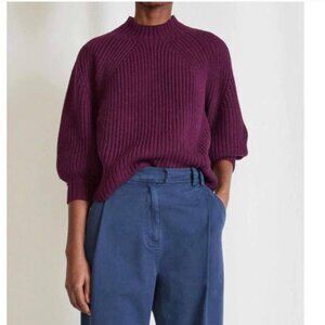 Apiece Apart Eco Nueva Merel sweater in wine tasting Sz XS